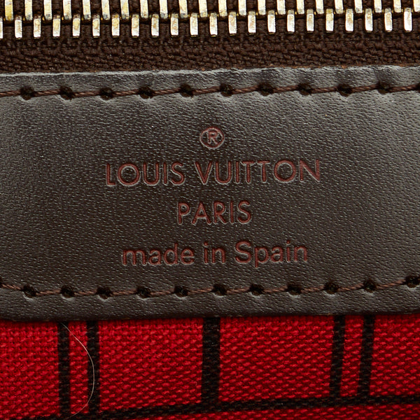 ルイ ヴィトン ダミエ ネヴァーフルMM ショルダーバッグ トートバッグ N51105 ブラウン PVC レザー レディース LOUIS VUITTON 【中古】