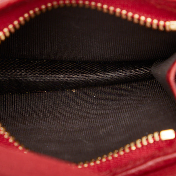 グッチ オフィディアGG フローラ 二つ折り財布 ベージュ レッド PVC レザー レディース GUCCI 【中古】