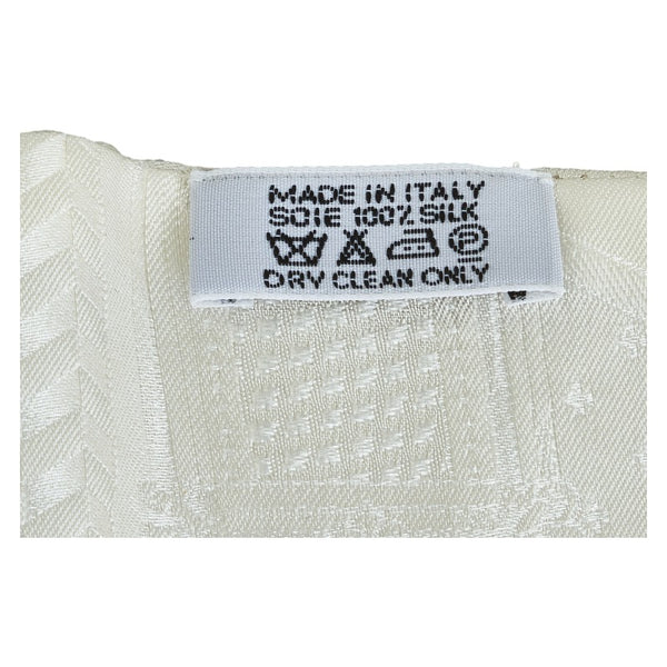 エルメス マキシ ツイリー スカーフ ホワイト シルク レディース HERMES 【中古】