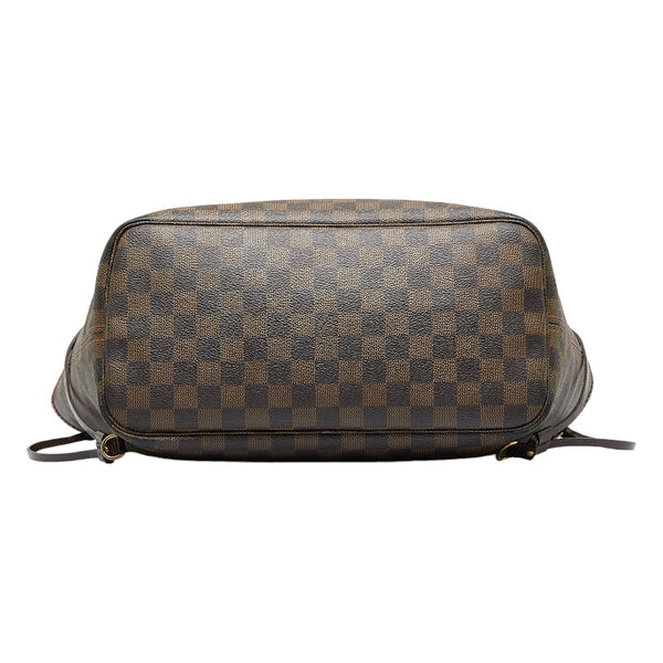ルイ ヴィトン ダミエ ネヴァーフルMM トートバッグ ショルダーバッグ N51105 ブラウン PVC レザー レディース LOUIS VUITTON 【中古】