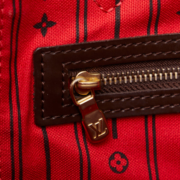ルイ ヴィトン ダミエ ネヴァーフルMM トートバッグ ショルダーバッグ N51105 ブラウン PVC レザー レディース LOUIS VUITTON 【中古】
