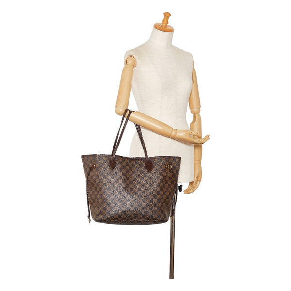 ルイ ヴィトン ダミエ ネヴァーフルMM トートバッグ ショルダーバッグ N51105 ブラウン PVC レザー レディース LOUIS VUITTON 【中古】