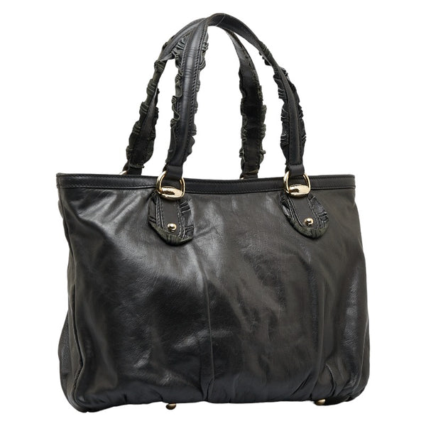 グッチ トートバッグ 189842 ブラック レザー レディース GUCCI 【中古】