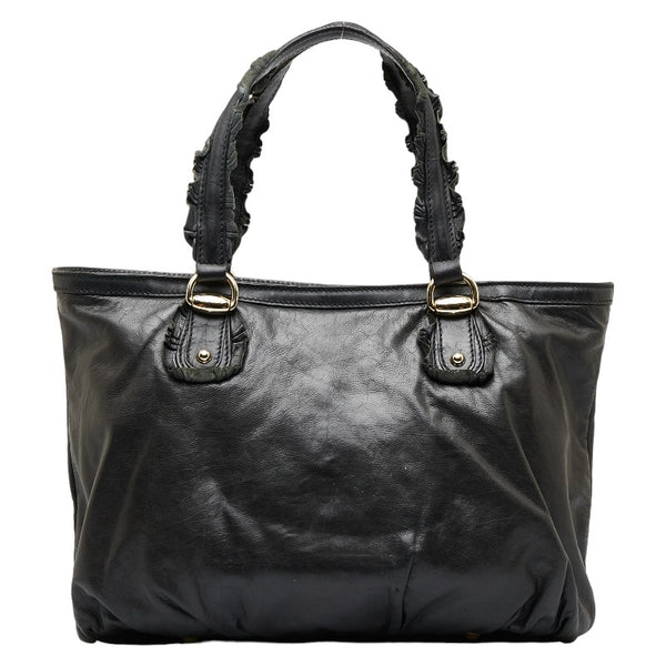 グッチ トートバッグ 189842 ブラック レザー レディース GUCCI 【中古】