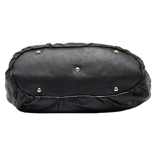 グッチ トートバッグ 189842 ブラック レザー レディース GUCCI 【中古】