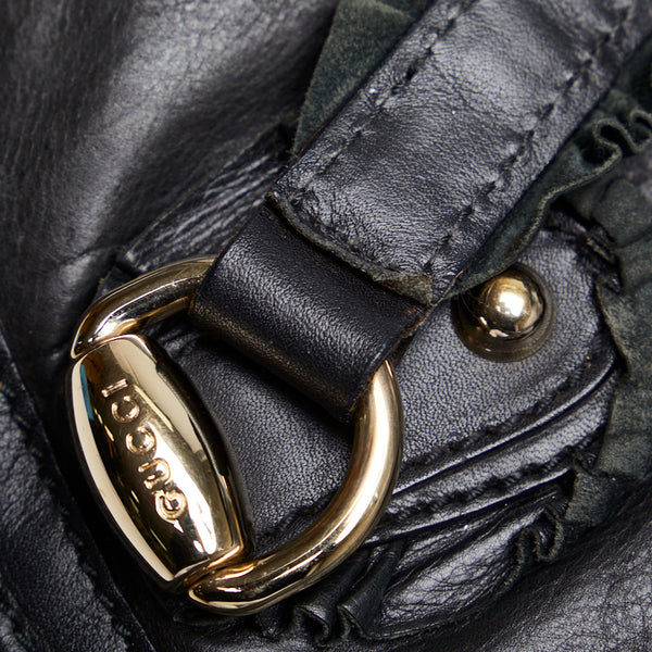 グッチ トートバッグ 189842 ブラック レザー レディース GUCCI 【中古】