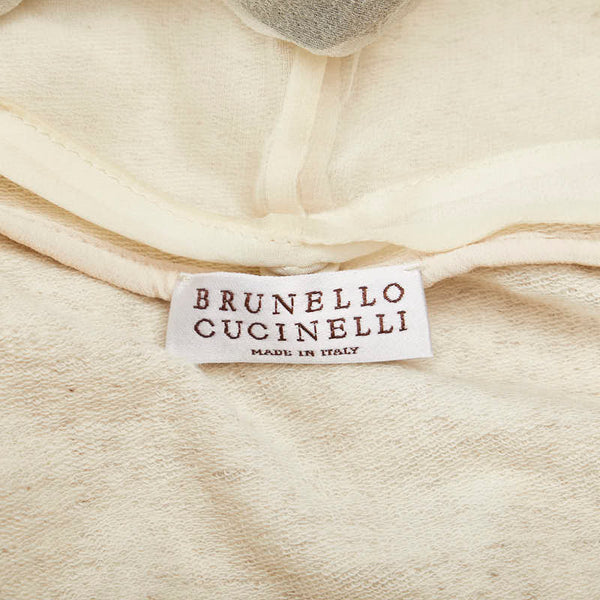 ブルネロクチネリ 半袖 ドルマンスリーブ パーカー ベージュ コットン レディース Brunello Cucinelli 【中古】