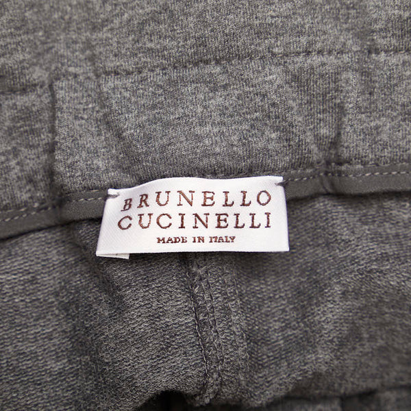 ブルネロクチネリ ビジュー ストレッチ スカート グレー コットン レディース Brunello Cucinelli 【中古】