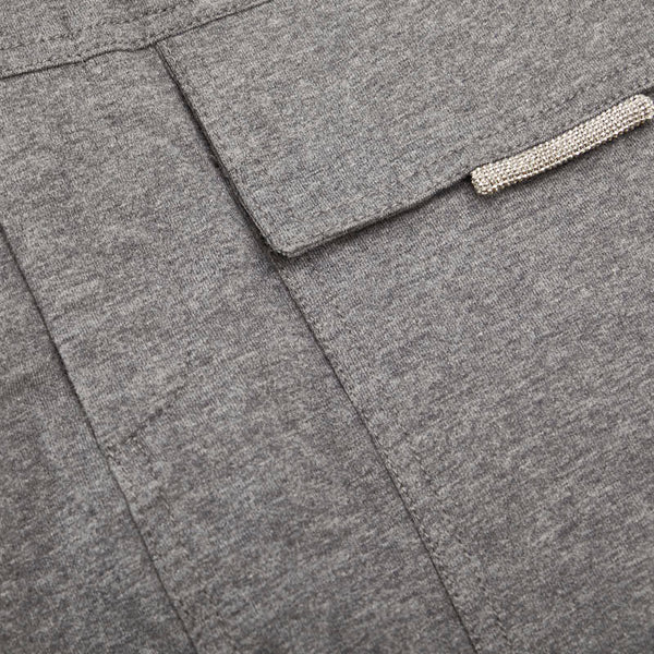 ブルネロクチネリ ビジュー ストレッチ スカート グレー コットン レディース Brunello Cucinelli 【中古】