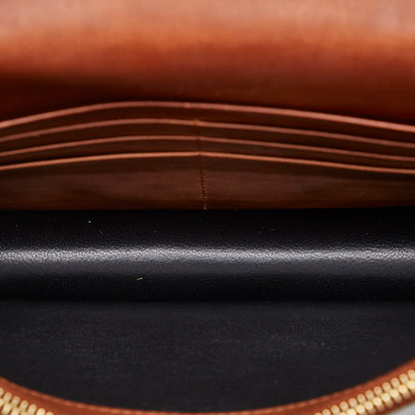 サンローラン ケイト チェーン ウォレット ミニショルダーバッグ GUE452159 ブラウン ハラコ レザー レディース SAINT LAURENT 【中古】