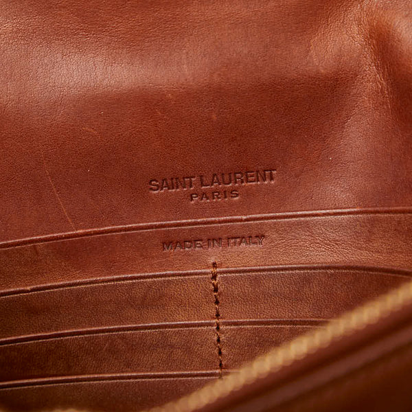 サンローラン ケイト チェーン ウォレット ミニショルダーバッグ GUE452159 ブラウン ハラコ レザー レディース SAINT LAURENT 【中古】