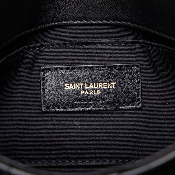サンローラン 斜め掛け チェーン ミニ ショルダーバッグ 517614 ブラック ゴールド レザー レディース SAINT LAURENT 【中古】