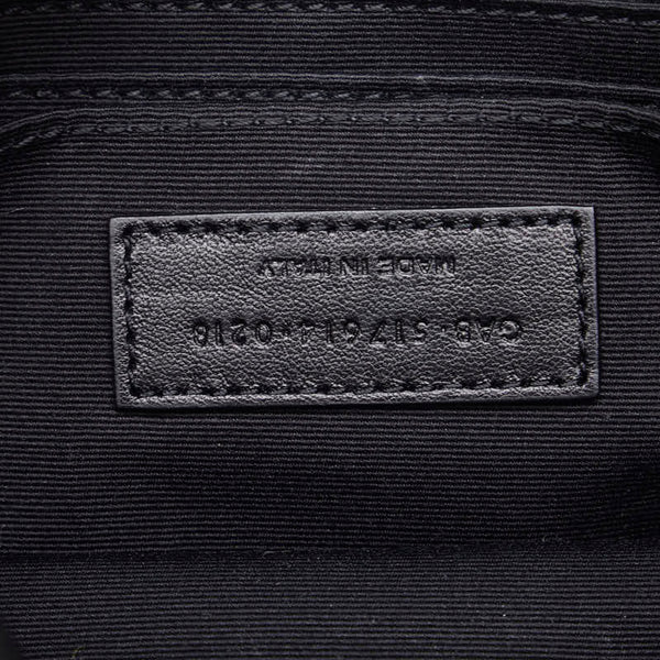 サンローラン 斜め掛け チェーン ミニ ショルダーバッグ 517614 ブラック ゴールド レザー レディース SAINT LAURENT 【中古】