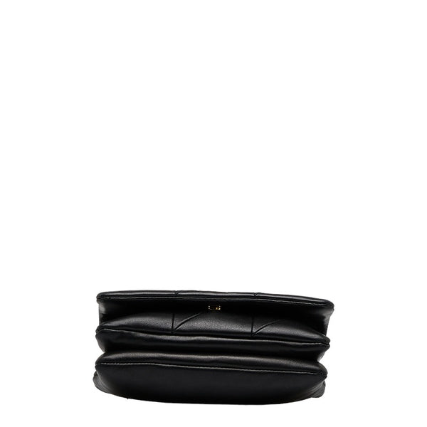 サンローラン 斜め掛け チェーン ミニ ショルダーバッグ 517614 ブラック ゴールド レザー レディース SAINT LAURENT 【中古】