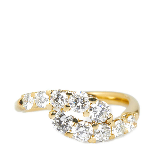K18YG イエローゴールド ダイヤ1.00ct リング 指輪 レディース 8号 【中古】