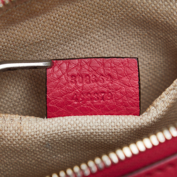 グッチ インターロッキングG ソーホー タッセル スモールディスコ 斜め掛け ショルダーバッグ  308364 ピンク レザー レディース GUCCI 【中古】