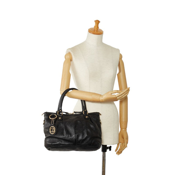 グッチ グッチシマ スーキー ハンドバッグ ショルダーバッグ 247902 ブラック レザー レディース GUCCI 【中古】