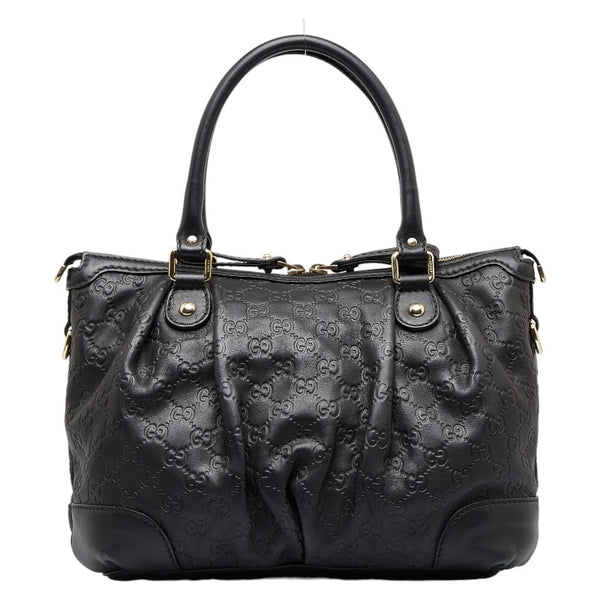 グッチ グッチシマ スーキー ハンドバッグ ショルダーバッグ 247902 ブラック レザー レディース GUCCI 【中古】