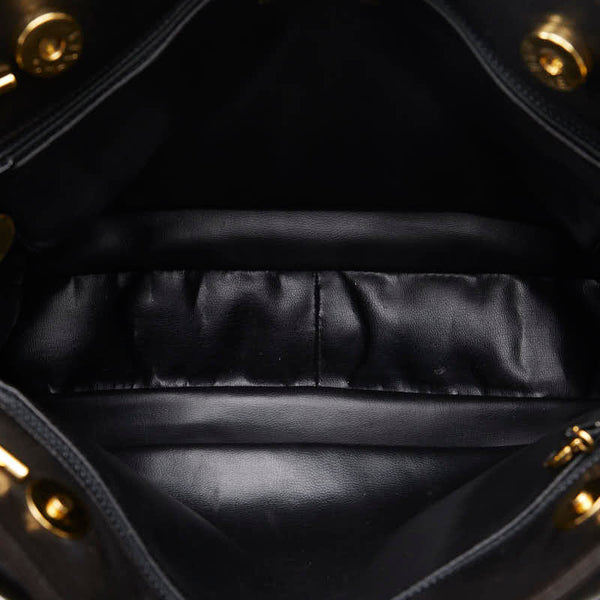 シャネル ココマーク ゴールド金具 チェーン ショルダーバッグ トートバッグ ブラック ラムスキン レディース CHANEL 【中古】