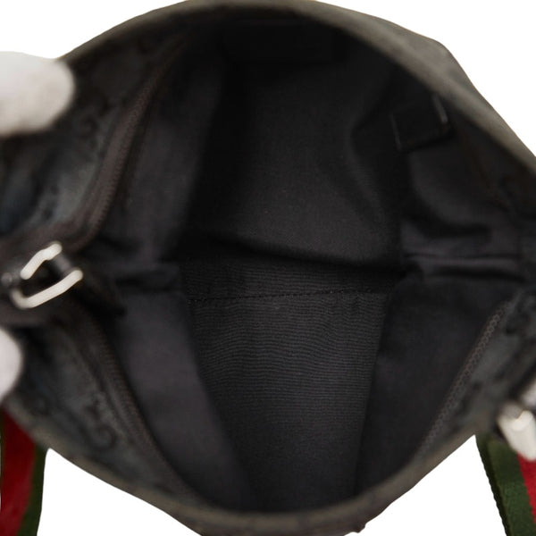 グッチ GGキャンバス シェリーライン 斜め掛け ショルダーバッグ  146309 ブラック キャンバス レディース GUCCI 【中古】