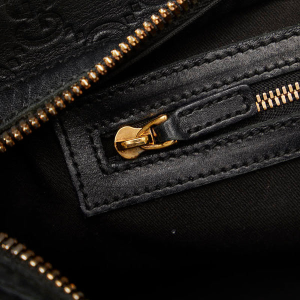 グッチ グッチシマ ホースビット バンブー ゴールド金具 ハンドバッグ ミニボストンバッグ 159399 ブラック レザー レディース GUCCI 【中古】