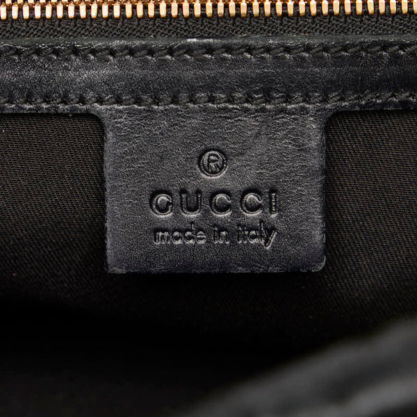 グッチ グッチシマ ホースビット バンブー ゴールド金具 ハンドバッグ ミニボストンバッグ 159399 ブラック レザー レディース GUCCI 【中古】