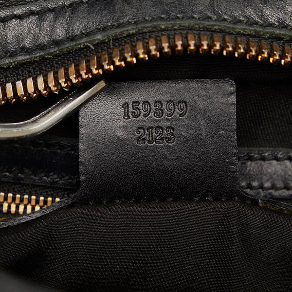 グッチ グッチシマ ホースビット バンブー ゴールド金具 ハンドバッグ ミニボストンバッグ 159399 ブラック レザー レディース GUCCI 【中古】