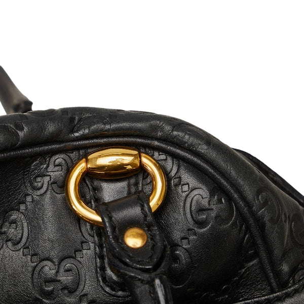 グッチ グッチシマ ホースビット バンブー ゴールド金具 ハンドバッグ ミニボストンバッグ 159399 ブラック レザー レディース GUCCI 【中古】