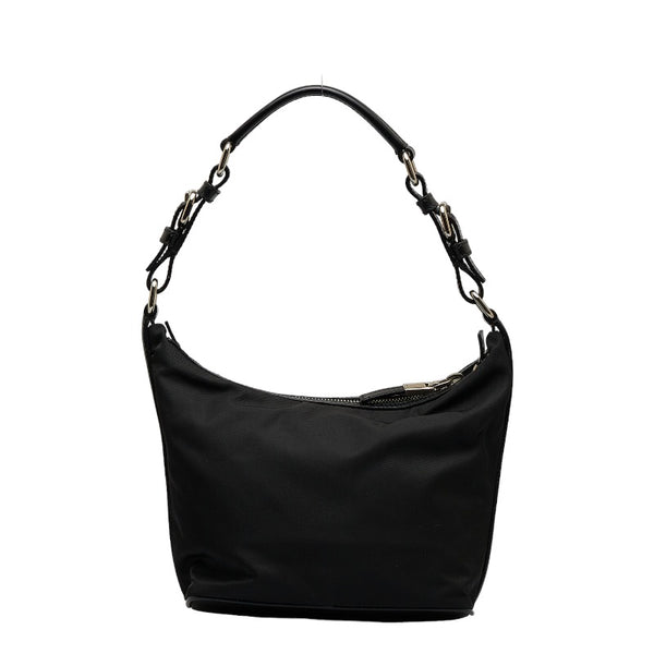 プラダ ミニ ワンショルダーバッグ ブラック ナイロン レディース PRADA 【中古】