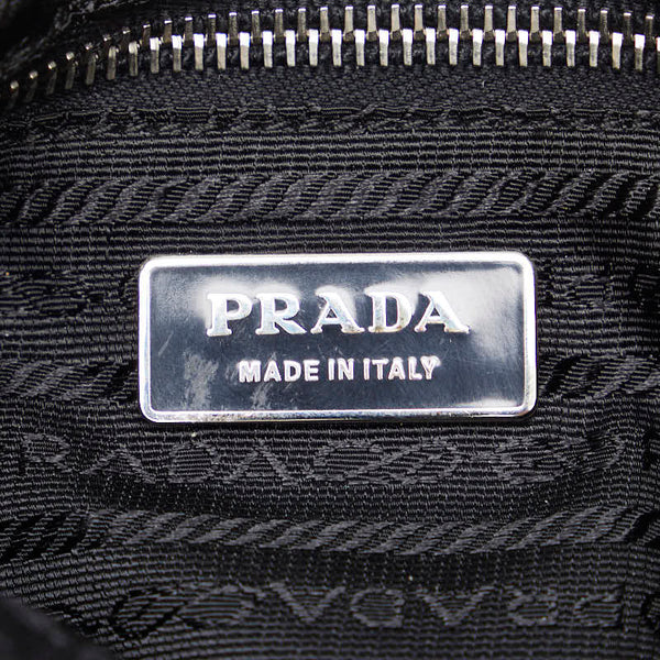 プラダ ミニ ワンショルダーバッグ ブラック ナイロン レディース PRADA 【中古】