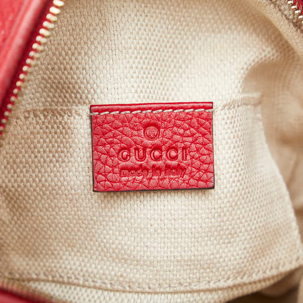 グッチ インターロッキングG ソーホー タッセル  チェーン ショルダーバッグ 353965 レッド レザー レディース GUCCI 【中古】