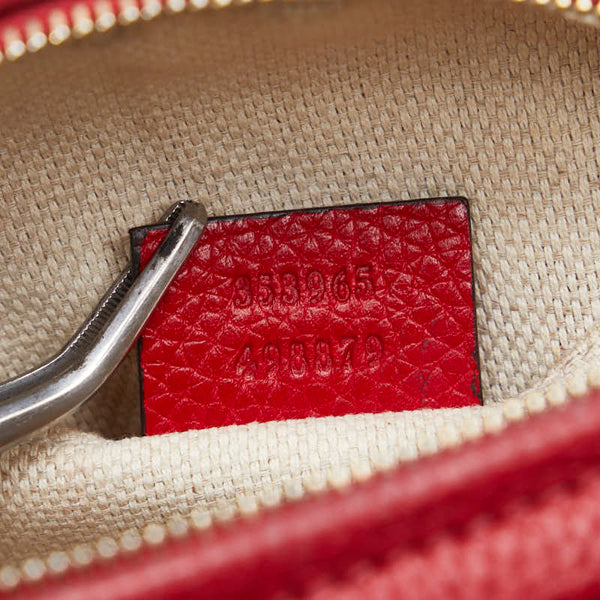 グッチ インターロッキングG ソーホー タッセル  チェーン ショルダーバッグ 353965 レッド レザー レディース GUCCI 【中古】