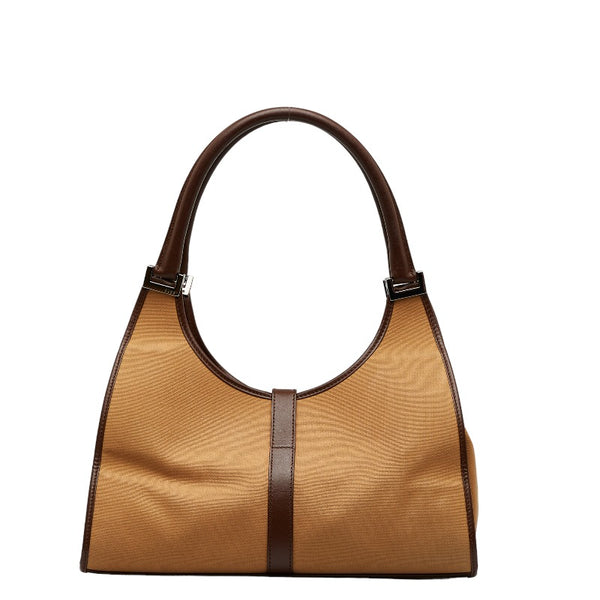 グッチ ジャッキー ハンドバッグ ワンショルダーバッグ 002 1067 ベージュ ブラウン キャンバス レザー レディース GUCCI 【中古】