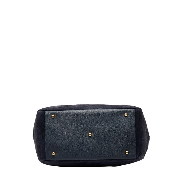 グッチ トートバッグ 002 18 ネイビー スウェード レディース GUCCI 【中古】