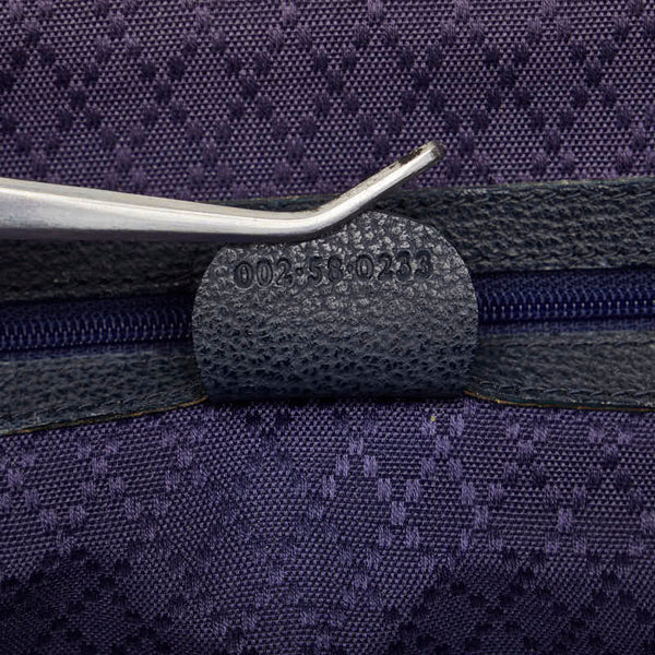 グッチ トートバッグ 002 18 ネイビー スウェード レディース GUCCI 【中古】