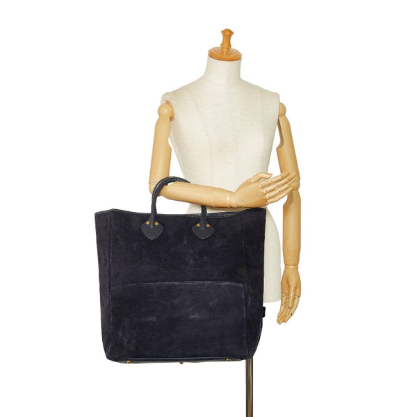 グッチ トートバッグ 002 18 ネイビー スウェード レディース GUCCI 【中古】