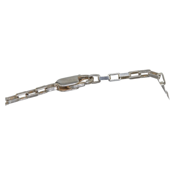 グッチ ロゴ Gプレート チェーン ネックレス シルバー メタル レディース GUCCI 【中古】