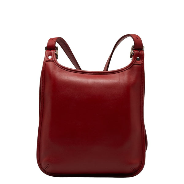 コーチ ヴィンテージ 斜め掛け ショルダーバッグ レッド レザー レディース COACH 【中古】