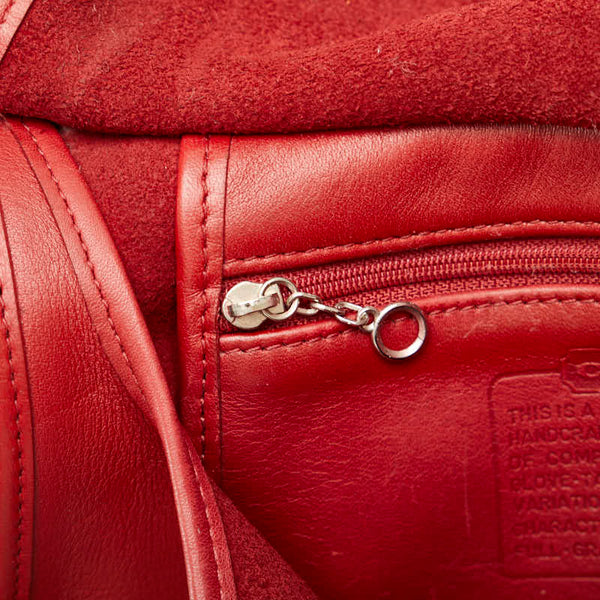 コーチ ヴィンテージ 斜め掛け ショルダーバッグ レッド レザー レディース COACH 【中古】