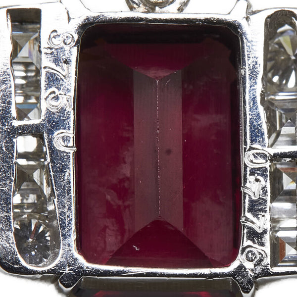 Pt900 プラチナ Pt850 プラチナ ガーネット3.75ct ダイヤ0.776ct ネックレス レディース 【中古】