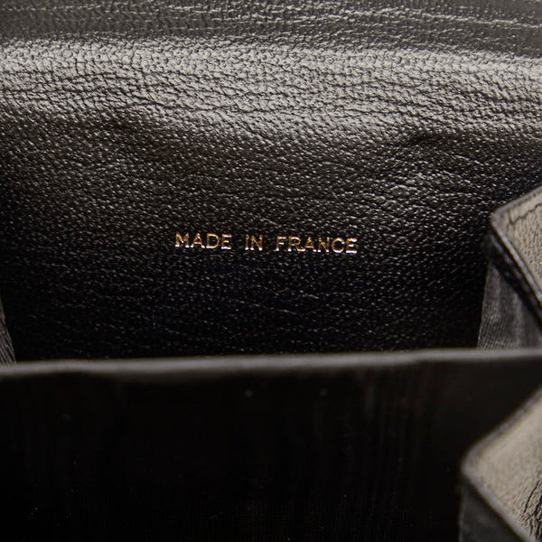 シャネル ココマーク 三つ折り財布 A13456 ブラック カーフ レディース CHANEL 【中古】