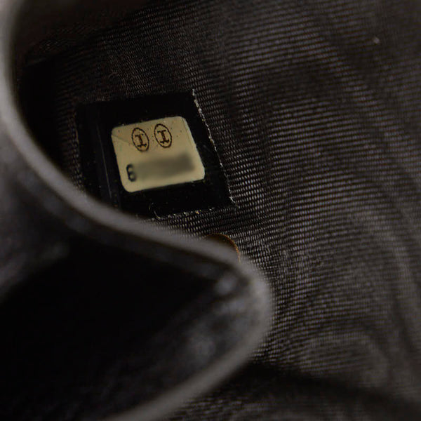 シャネル ココマーク 三つ折り財布 A13456 ブラック カーフ レディース CHANEL 【中古】