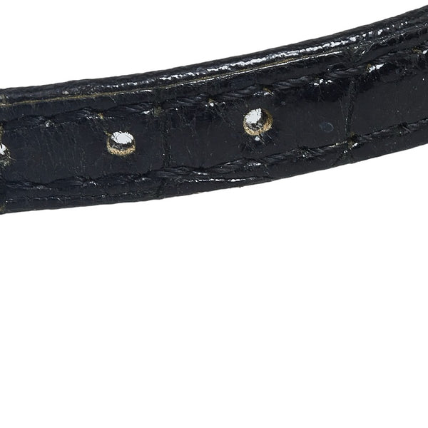 グッチ ヴィンテージ 腕時計 GQ2000 クオーツ ブラック文字盤 ステンレス レザー レディース GUCCI 【中古】