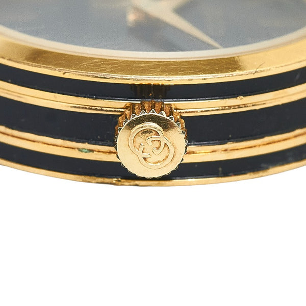 グッチ ヴィンテージ 腕時計 GQ2000 クオーツ ブラック文字盤 ステンレス レザー レディース GUCCI 【中古】