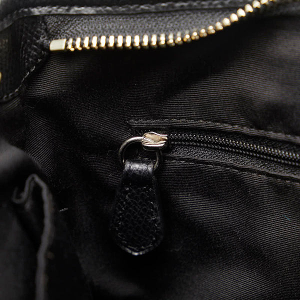 コーチ シグネチャー 斜め掛け ショルダーバッグ F55363 ブラック キャンバス レザー レディース COACH 【中古】