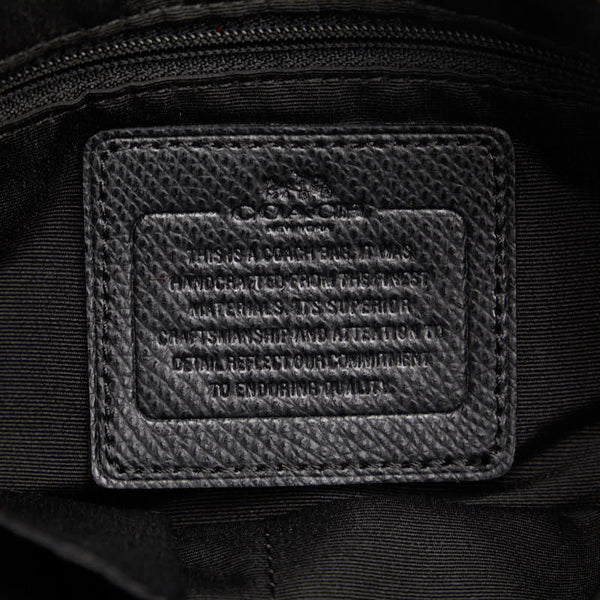 コーチ シグネチャー 斜め掛け ショルダーバッグ F55363 ブラック キャンバス レザー レディース COACH 【中古】