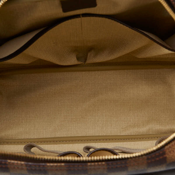 ルイ ヴィトン ダミエ ドーヴィル スペシャルオーダー ハンドバッグ N47272 ブラウン PVC レザー レディース LOUIS VUITTON 【中古】