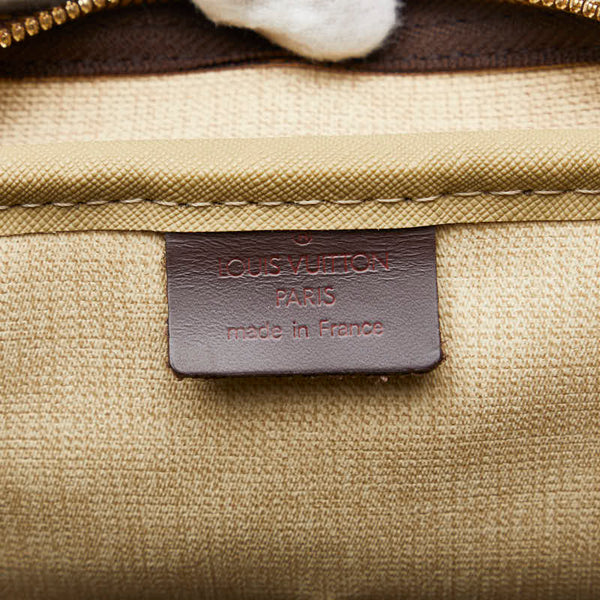 ルイ ヴィトン ダミエ ドーヴィル スペシャルオーダー ハンドバッグ N47272 ブラウン PVC レザー レディース LOUIS VUITTON 【中古】