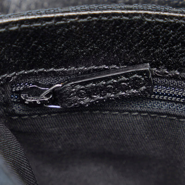 グッチ GGキャンバス ボディバッグ ウエストバッグ  131236 ブラック キャンバス レザー レディース GUCCI 【中古】