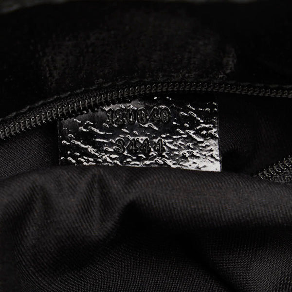 グッチ GGキャンバス ハンドバッグ トートバッグ 120840 ブラック キャンバス レザー レディース GUCCI 【中古】